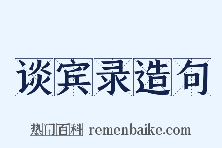 谈宾录造句是什么意思的图片